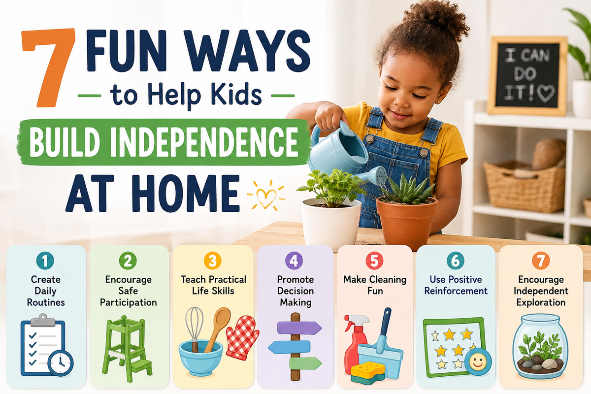 7 Fun Ways to Help Kids Build Independence at Home