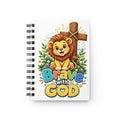 Brave with God Christian Spiral Journal| Lion Faith Notebook| Prayer Journal| Lined Notebook