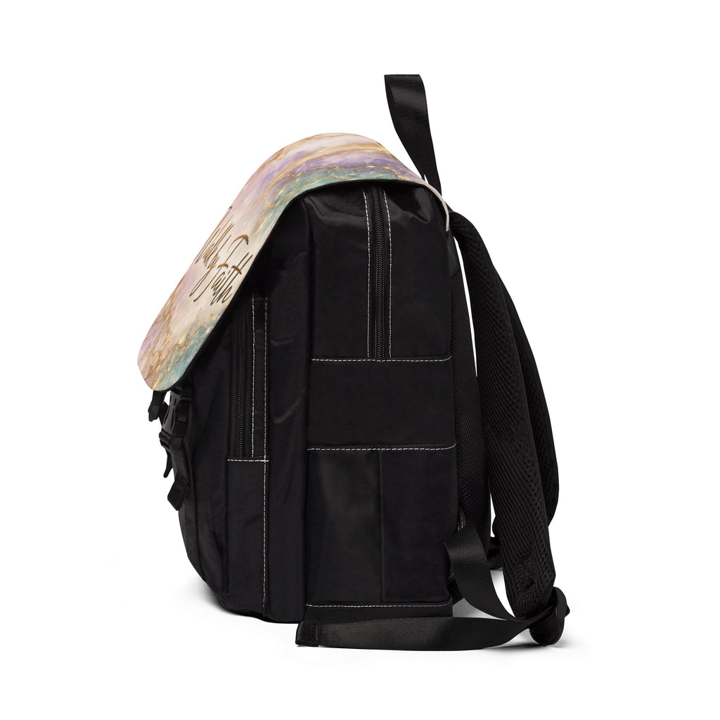 Walk by Faith Christian Backpack | Premium Marble Faith Shoulder Bag.