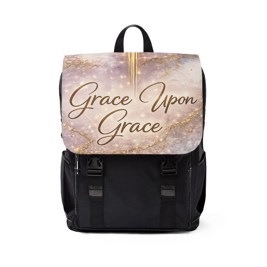 Grace Upon Grace Christian Backpack| Luxury Blush Marble Cross Bag| Faith Gift for Women and Teens