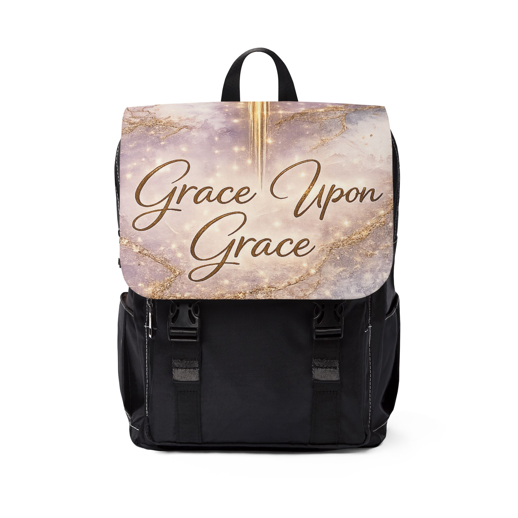 Grace Upon Grace Christian Backpack| Luxury Blush Marble Cross Bag| Faith Gift for Women and Teens