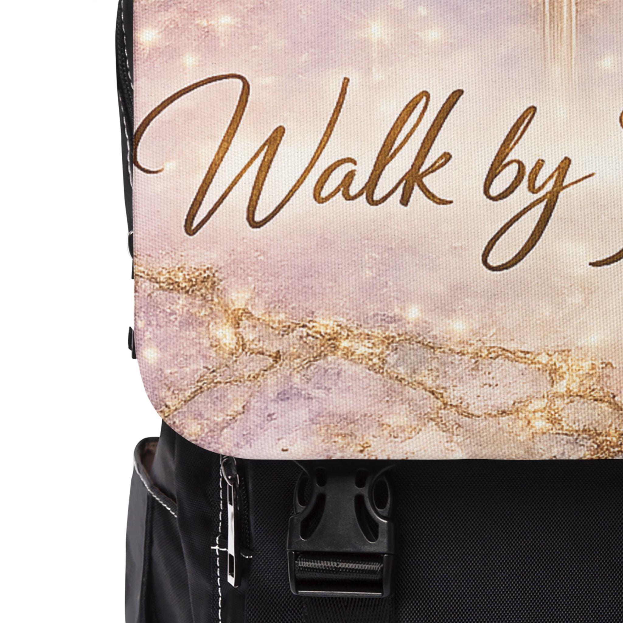 Walk by Faith Christian Backpack | Premium Marble Faith Shoulder Bag.