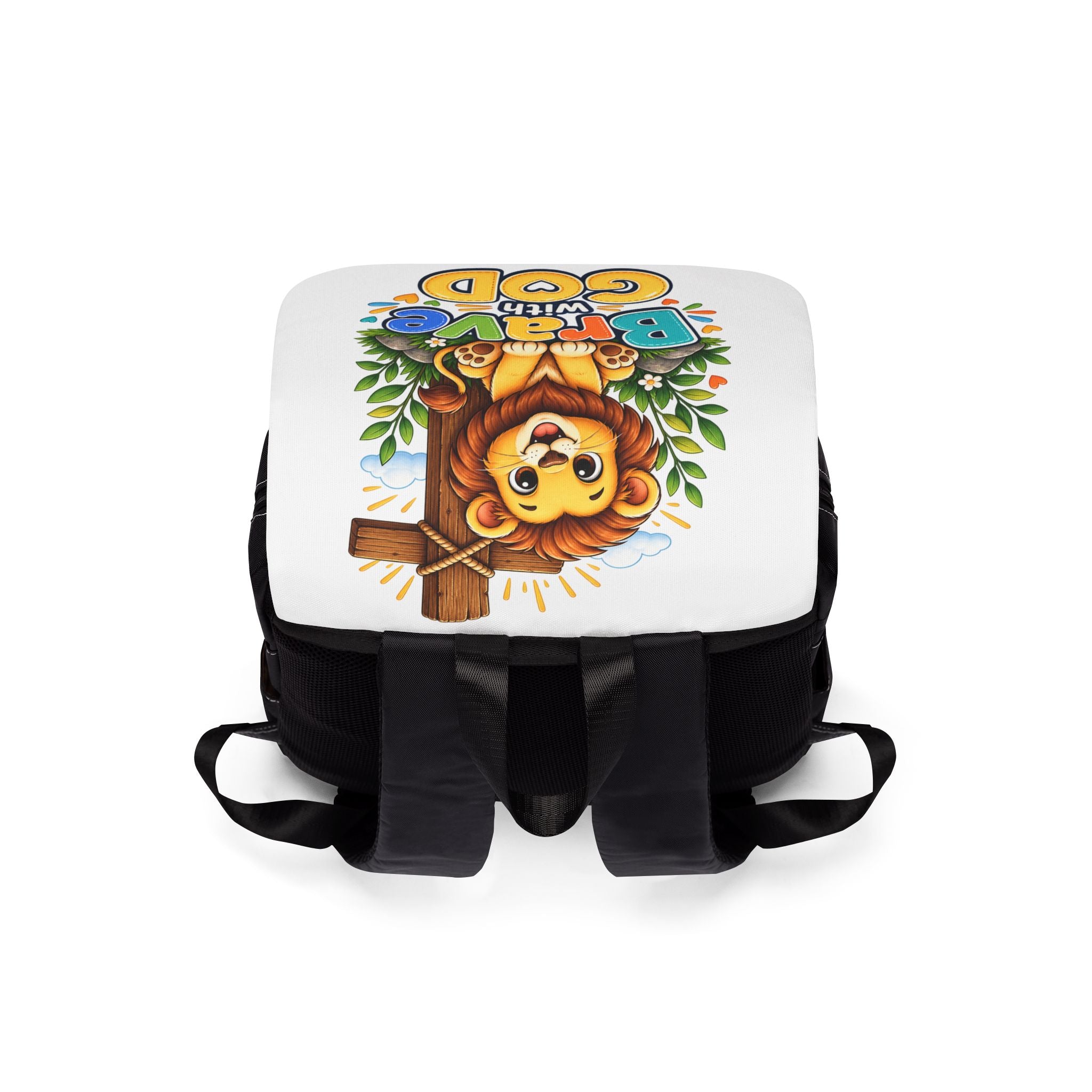 Copy of Brave with God Kids Backpack|Christian School Backpack| Lion Backpack for Boys and Girls