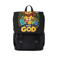 Copy of Brave with God Black Kids Backpack|Christian School Backpack| Cute Lion Book Bag for Boys and Girls