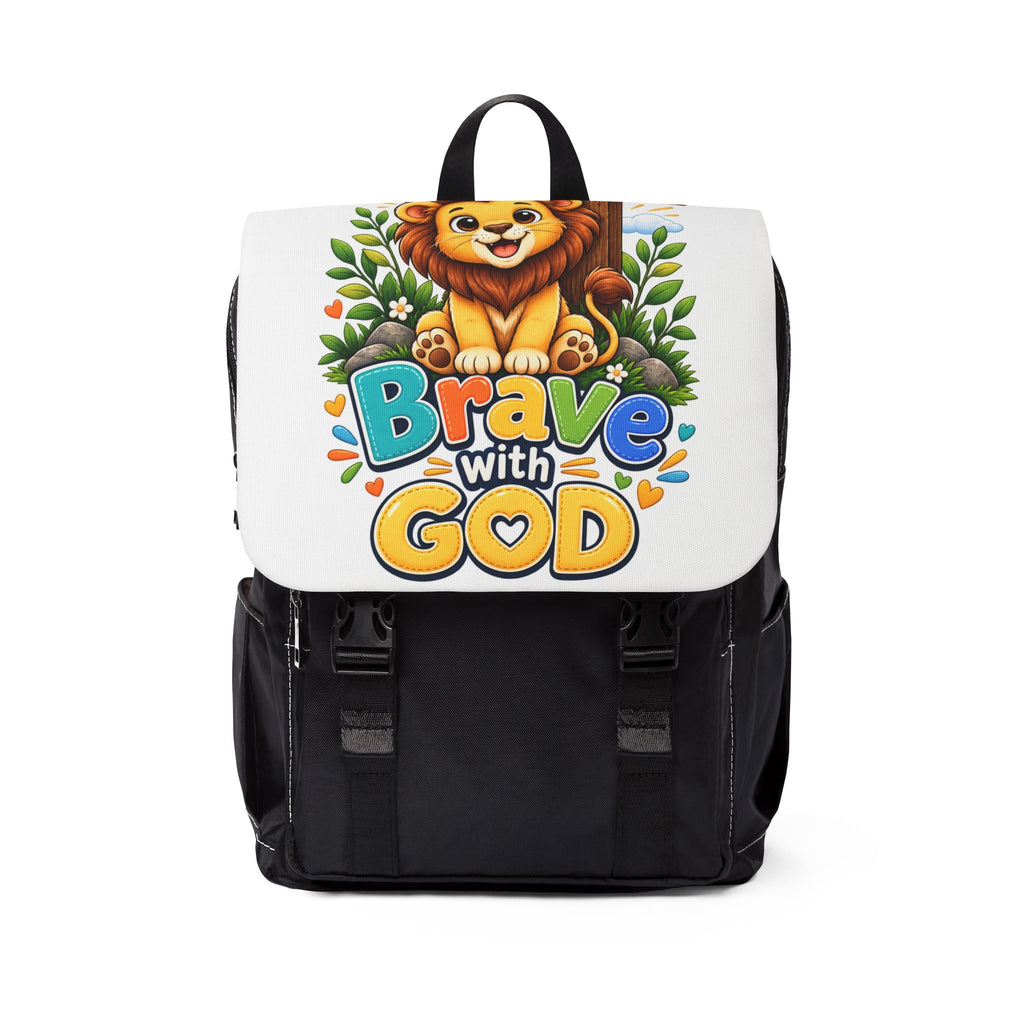 Copy of Brave with God Kids Backpack|Christian School Backpack| Lion Backpack for Boys and Girls