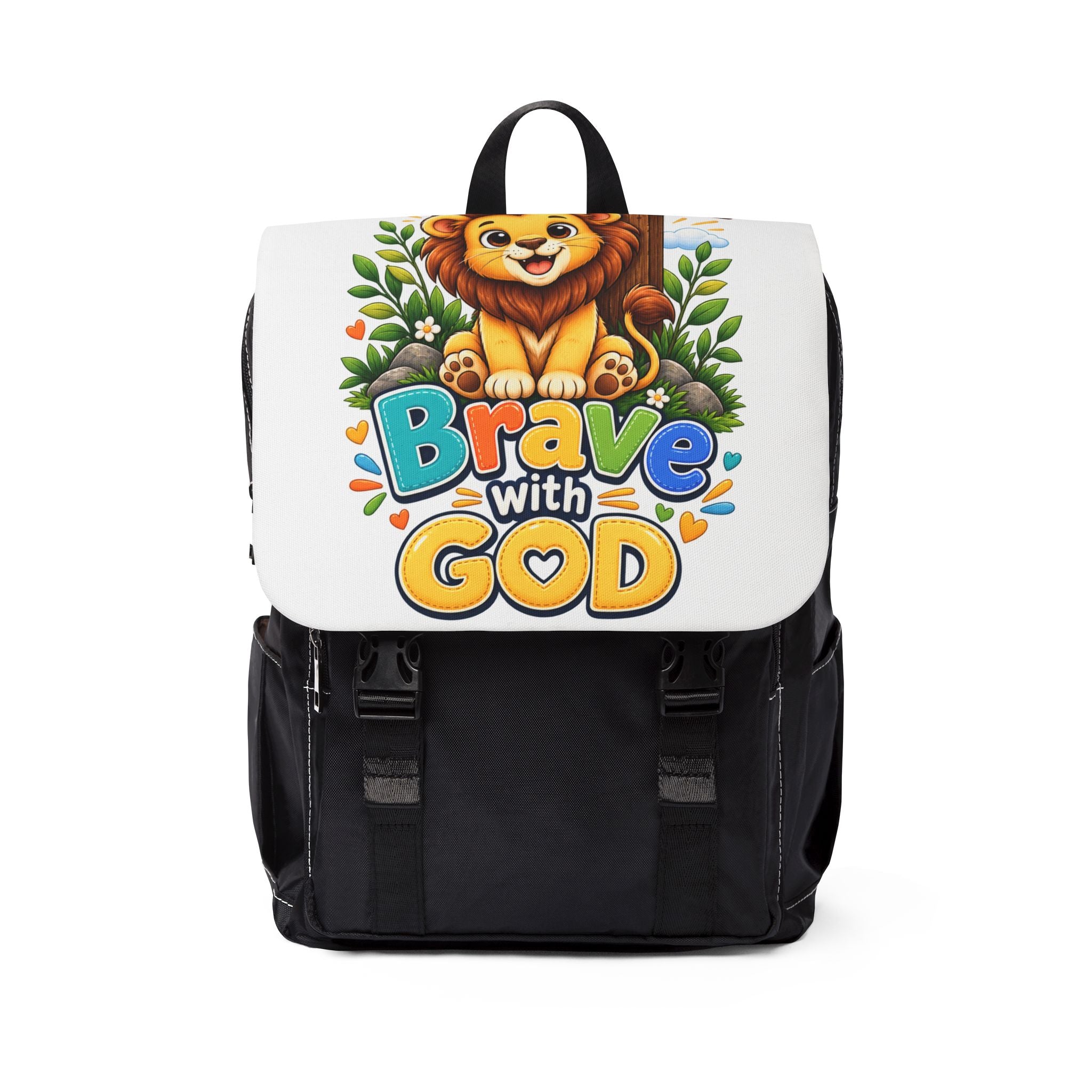 Copy of Brave with God Kids Backpack|Christian School Backpack| Lion Backpack for Boys and Girls