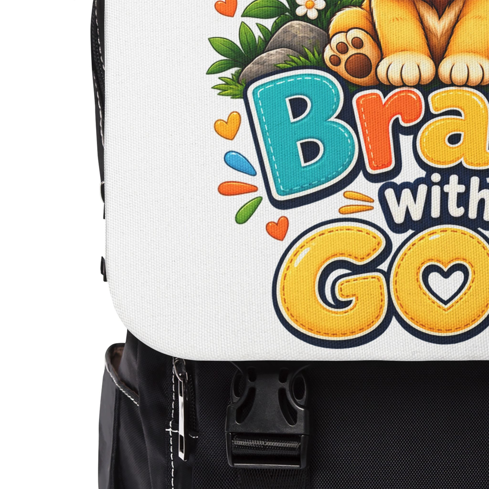 Copy of Brave with God Kids Backpack|Christian School Backpack| Lion Backpack for Boys and Girls