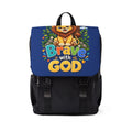 Copy of Brave with God Blue Kids Backpack| Christian School Backpack| Cute Lion Book Bag for Boys and Girls