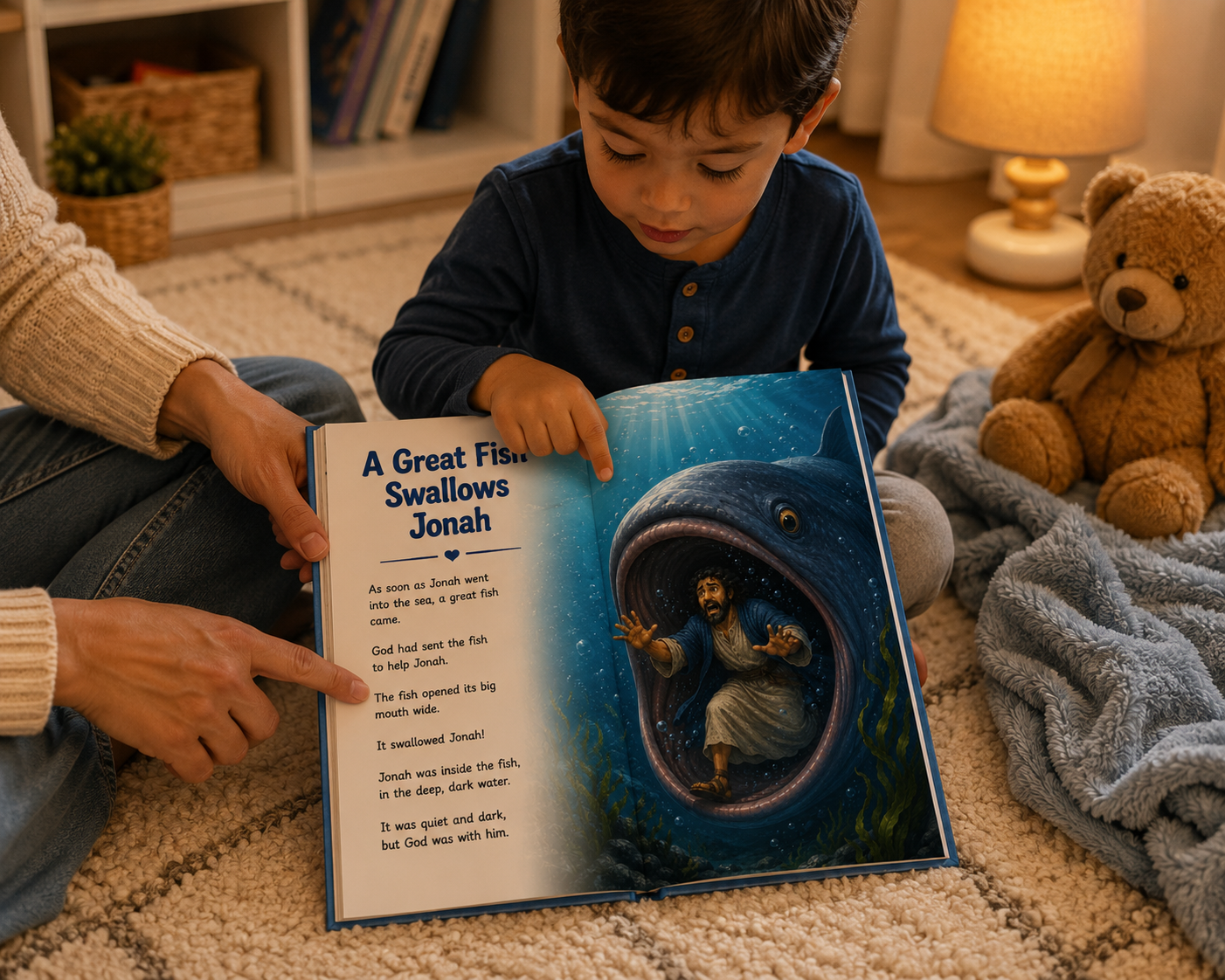 Jonah and the Big Fish Children's Bible Book | Christian Picture Book for Kids Ages 3–8 | Bible Story Gift | Sunday School Book