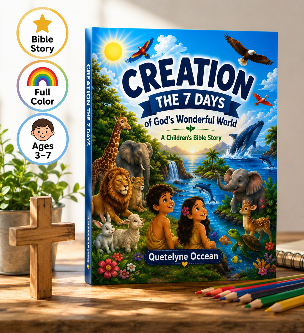 Creation Bible Story PDF | The 7 Days of God's Wonderful World | Christian Kids Book | Ages 3–7 | Instant Download