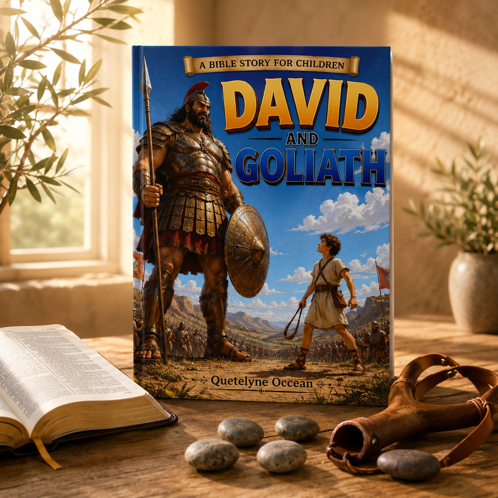 David and Goliath Bible Story Book for Kids | Christian Picture Book Ages 4-8 | Full Color Bedtime Story | Sunday School Gift