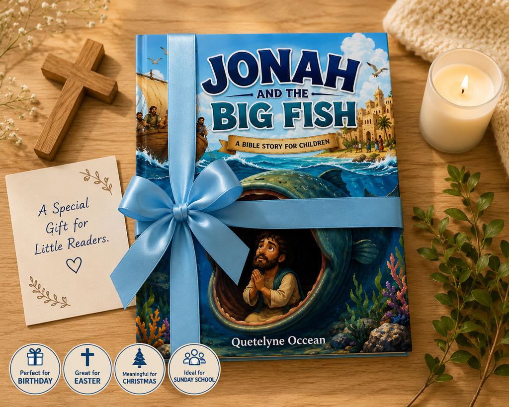 Jonah and the Big Fish Children's Bible Book | Christian Picture Book for Kids Ages 3–8 | Bible Story Gift | Sunday School Book
