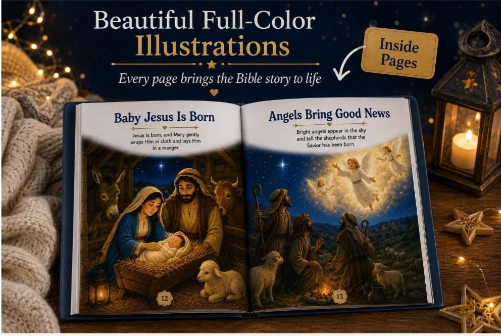 The Birth of Jesus Children's Bible Book | Christian Picture Book for Kids | Christmas Story Book |Sunday School Gift |Faith-Based Kids Book