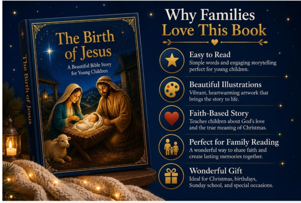 The Birth of Jesus Children's Bible Book | Christian Picture Book for Kids | Christmas Story Book |Sunday School Gift |Faith-Based Kids Book