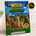 Wild Animals Coloring Book for Kids Ages 6–10 | Premium Edition | 40 Coloring Pages & 40 Color Reference Pages | Printable PDF Activity Book