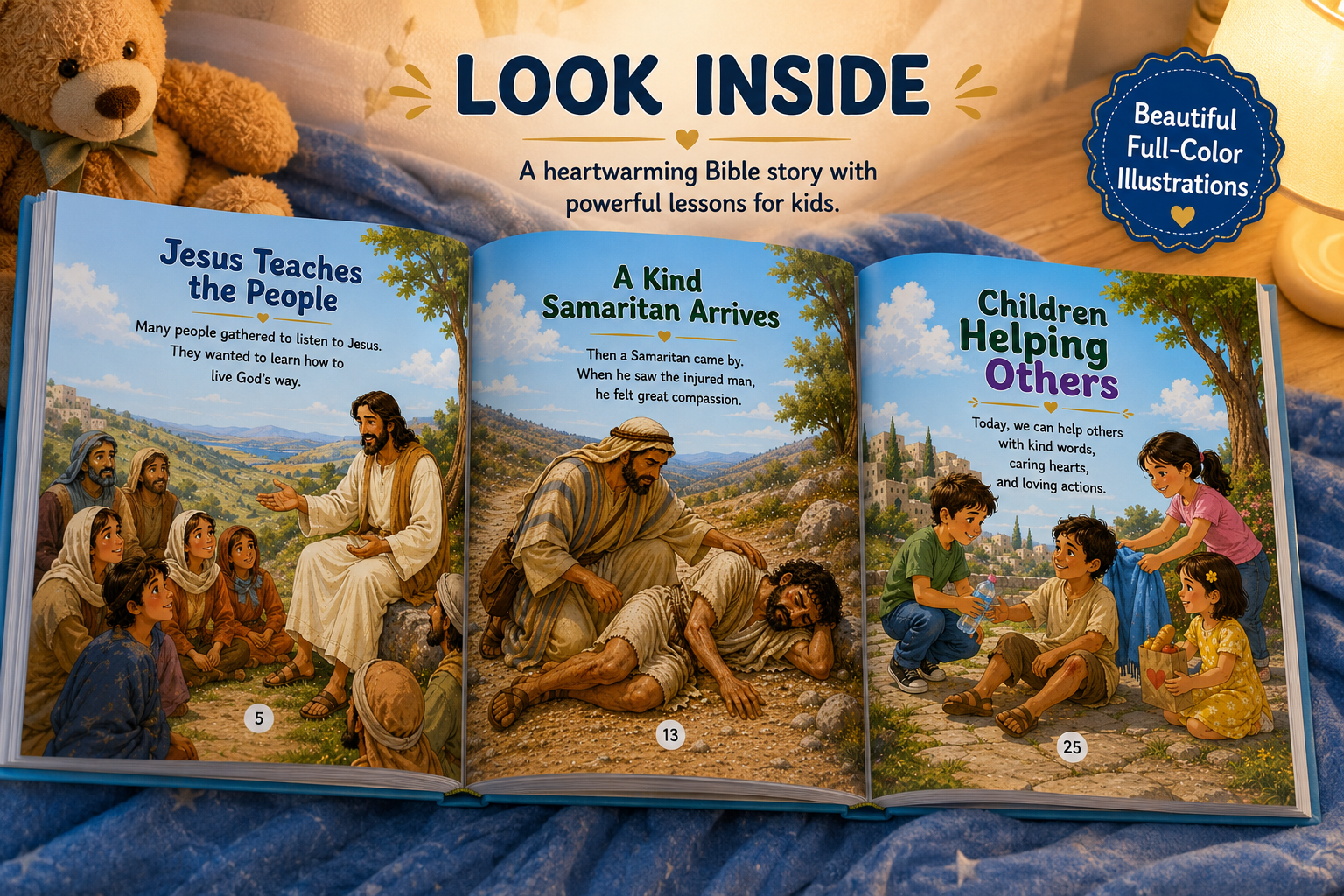 The Good Samaritan Bible Story Book for Kids | Christian Picture Book | Sunday School, Easter & Baptism Gift