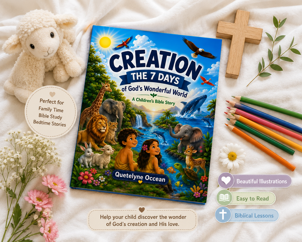 Creation Bible Story PDF | The 7 Days of God's Wonderful World | Christian Kids Book | Ages 3–7 | Instant Download