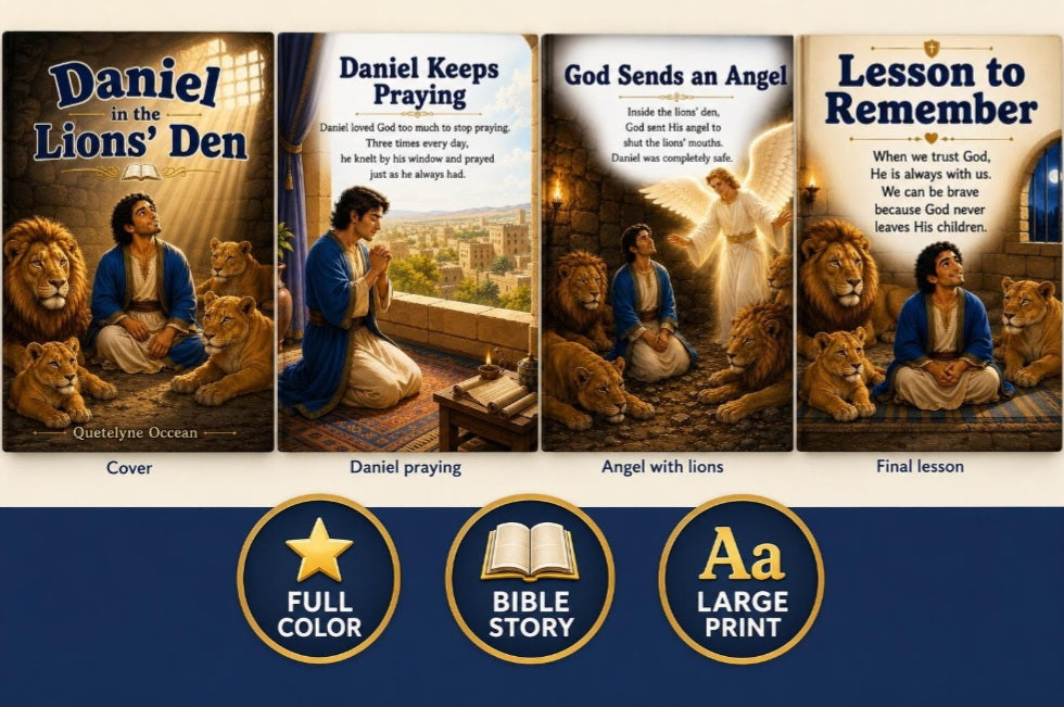 Daniel in the Lions' Den Children's Bible Story Book | Christian Gift for Kids | Full Color Picture Book | Bedtime Bible Story | Ages 3–8