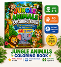 Jungle Animals Coloring Book for Kids Ages 3-6 | 40 Fun Pages (Digital Download)