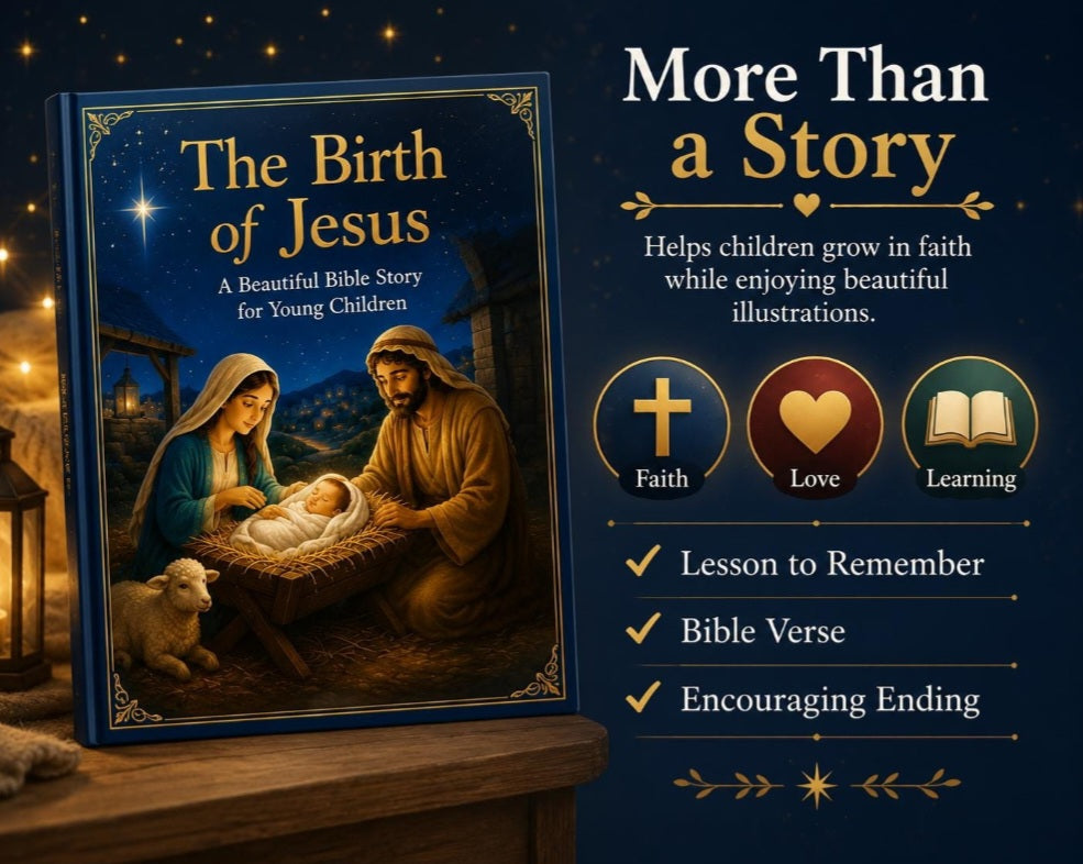 The Birth of Jesus Children's Bible Book | Christian Picture Book for Kids | Christmas Story Book |Sunday School Gift |Faith-Based Kids Book