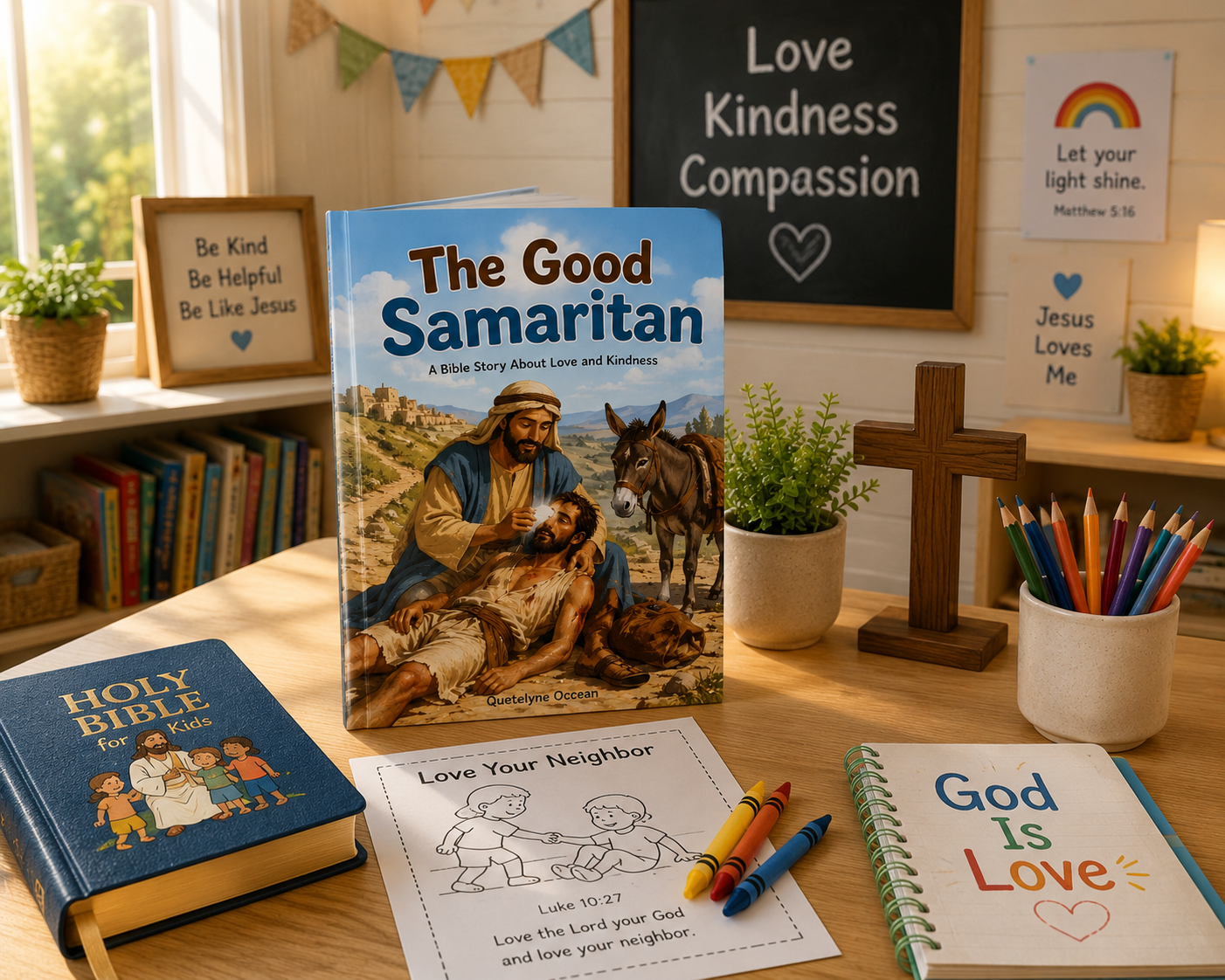The Good Samaritan Bible Story Book for Kids | Christian Picture Book | Sunday School, Easter & Baptism Gift